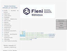 Tablet Screenshot of biblioteca.fleni.org.ar